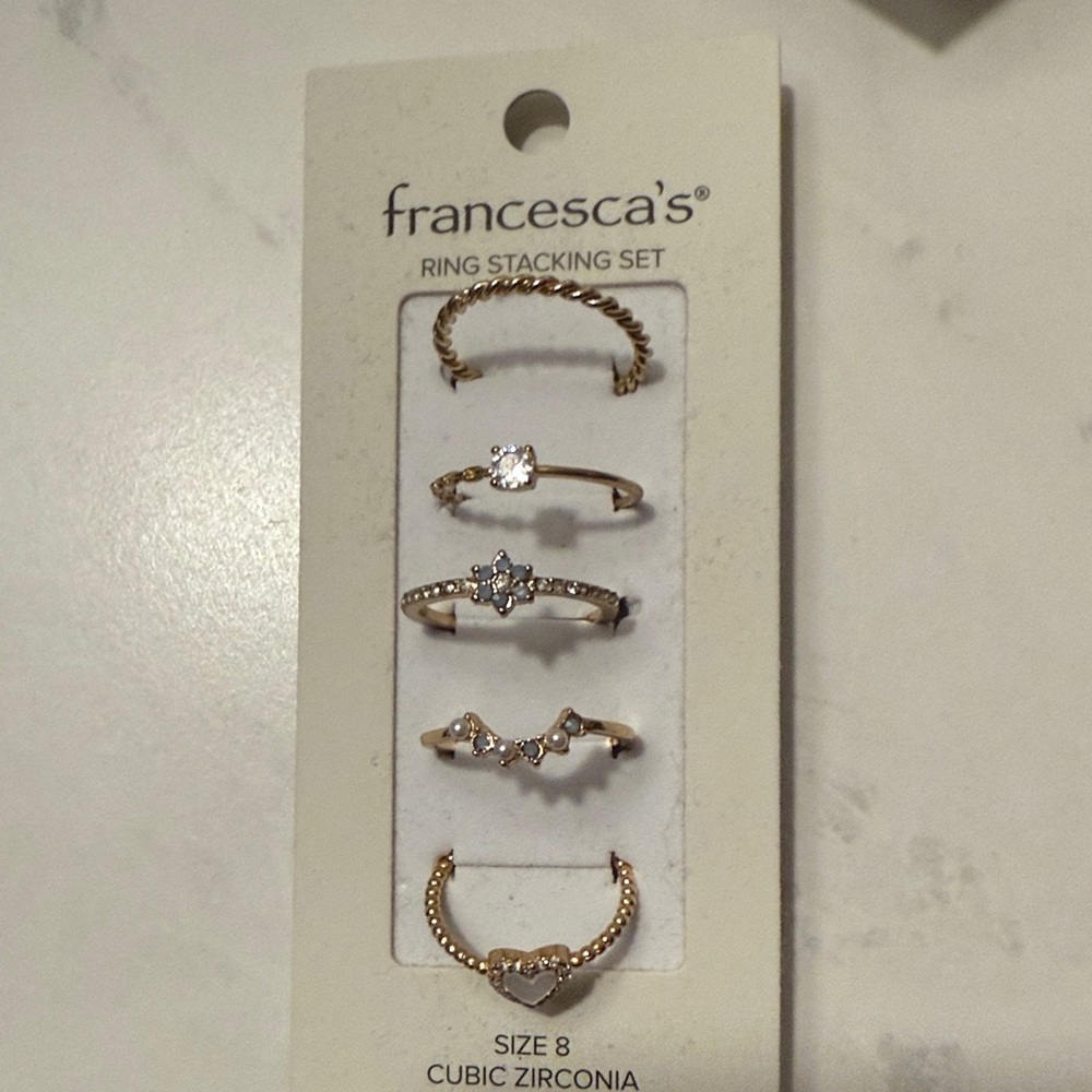 Francesca's Collections Gold and Silver Ring Set